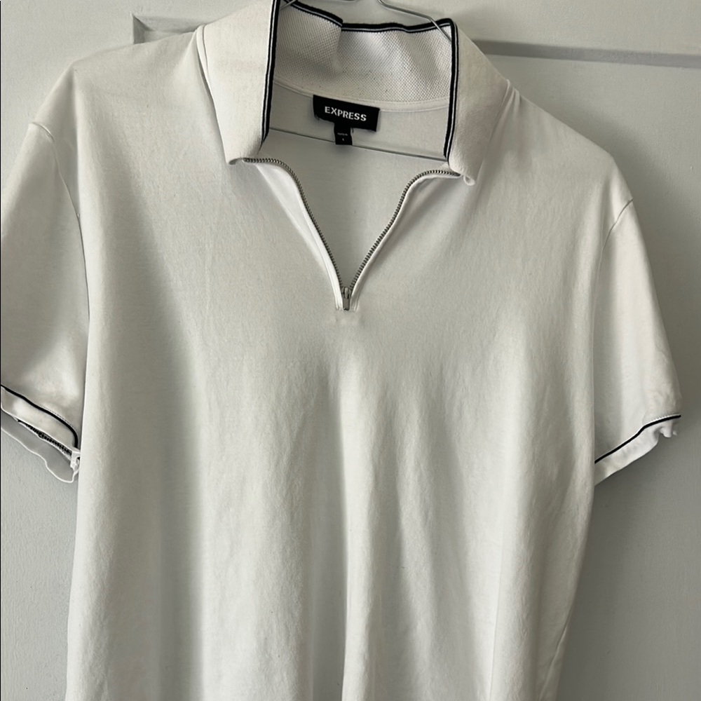 Express Men's White Polo Shirt